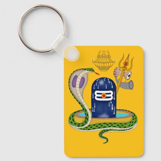 Divine Shivlingam Keychain – Sacred Mahadev Symbol (Voorkant)