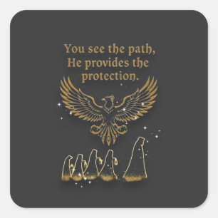 Divine Sight Spirituele Uitrusting Collectie Vierkante Sticker