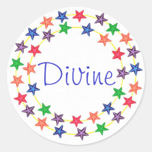 Divine, stickers met kleurrijke sterren