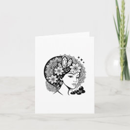 Divine Vrouwelijke Mandala Bloem Kristallen Uitnod