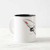 Divine wind tweekleurige koffiemok (Voorkant links)