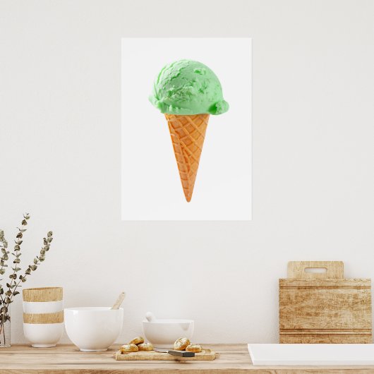 Divinely Decadent Ice Cream Cone Poster (Keuken)