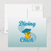 Diving Chick #3 Briefkaart (Voorkant / Achterkant)