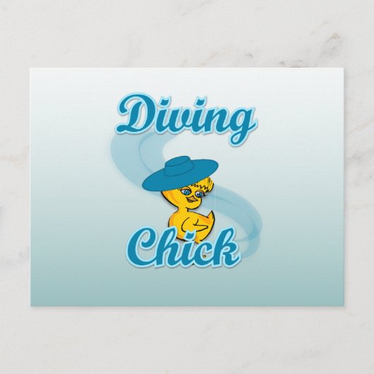 Diving Chick #3 Briefkaart (Voorkant)