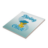 Diving Chick #3 Tegeltje (Zijkant)