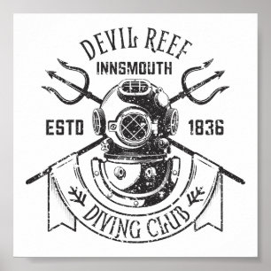 Diving Club Innsmouth Lovecraftian Poster