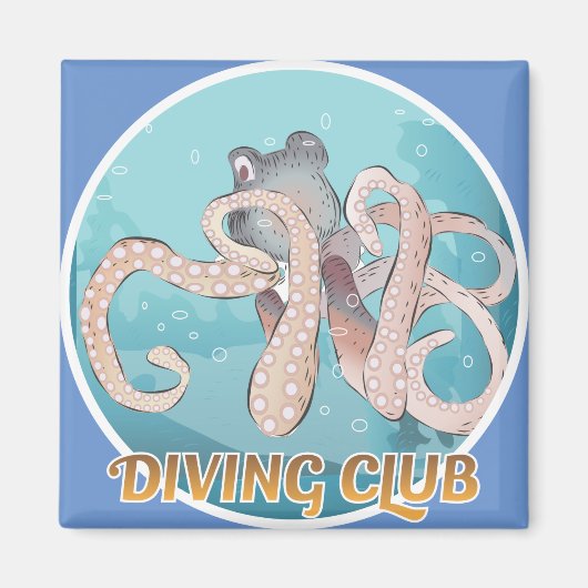 Diving Club Sign Magnet Magneet (Voorkant)