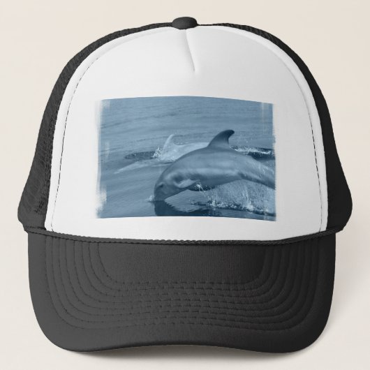 Diving Dolphin Baseball Hat Trucker Pet (Voorkant)