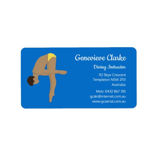Diving Etiket (Voorkant)