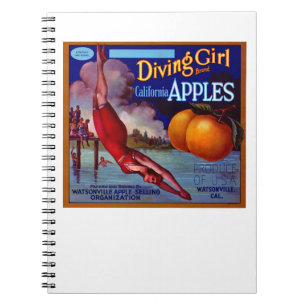 Diving Girl California Apples Notitieboek