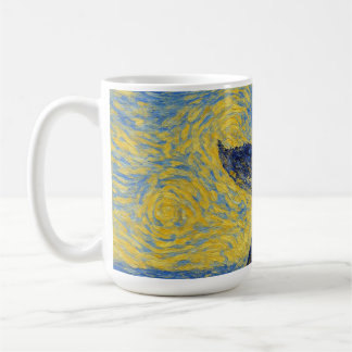 Diving Humpback van Gogh style mugs