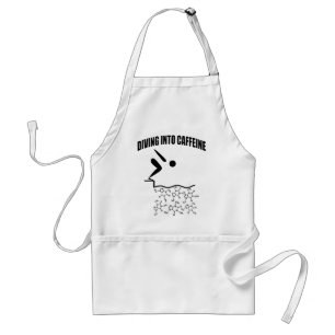 Diving in cafeïne standaard schort