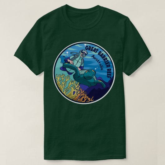 Diving In Great Barrier Reef Australia T-shirt (Design voorkant)