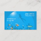 Diving Instructor diep zee duikend bedrijf moderne Visitekaartje (Voorkant)