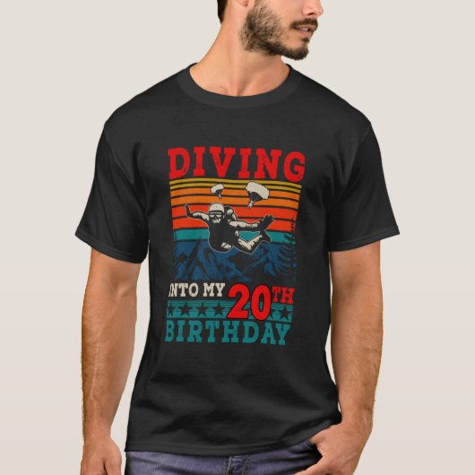 Diving Into My 20Th Skydiving T-shirt (Voorkant)
