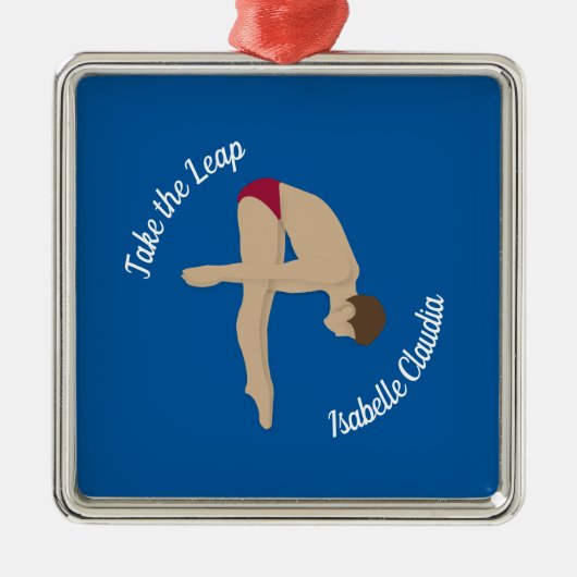 Diving Metalen Ornament (Voorkant)