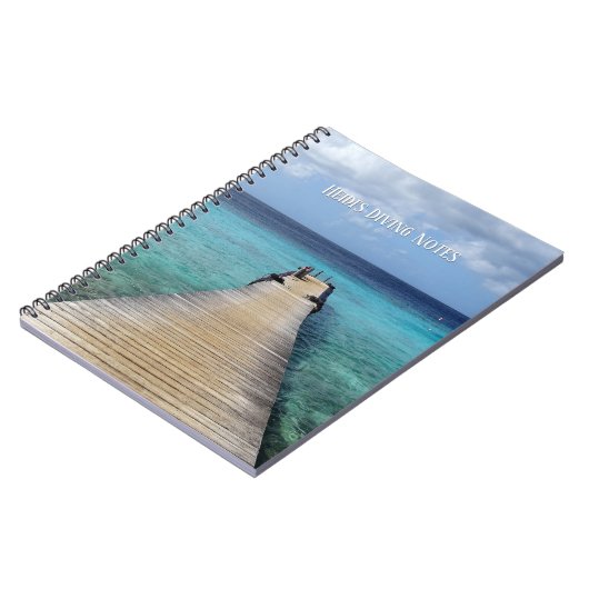 Diving Notebook (customizable text) Notitieboek (Linkerzijde)