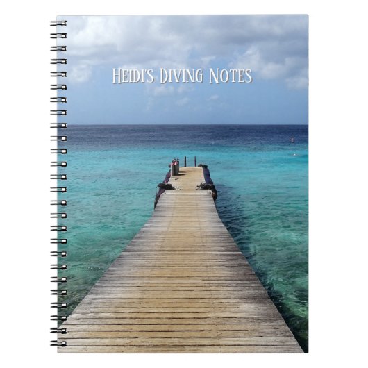 Diving Notebook (customizable text) Notitieboek (Voorkant)