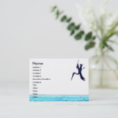 Diving Pelican Card Visitekaartje (Staand voorkant)