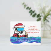 Diving Santa Claus ポストカード Briefkaart (Staand voorkant)