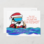 Diving Santa Claus ポストカード Briefkaart (Voorkant / Achterkant)