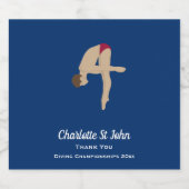 Diving Sparkling Wijnetiket (Enkel label)