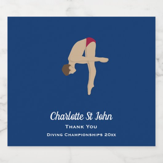 Diving Sparkling Wijnetiket (Enkel label)