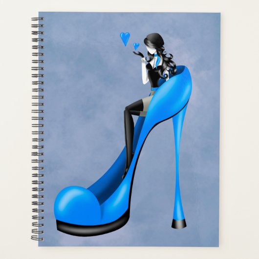 Divinité de la mode en escarpin bleu (Devant)