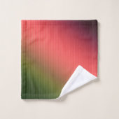 Divisé, rouge, vert, dégradé (Gant de toilette)