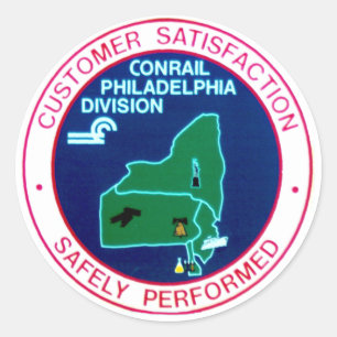 Divisie Conrail Railroad Philadelphia Ronde Sticker
