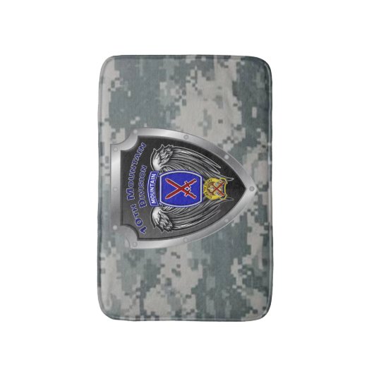 Divisie Mighty 10th Mountain, "Klib to Glory" Badmat (Voorkant Verticaal)