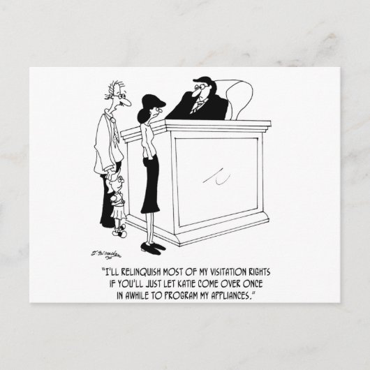 Divorce Cartoon 6485 Briefkaart (Voorkant)
