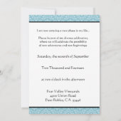 Divorce Celebration - Blue and Paars Damask Kaart (Achterkant)