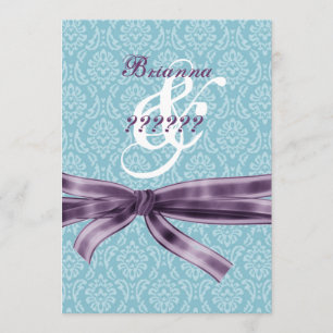 Divorce Celebration - Blue and Paars Damask Kaart