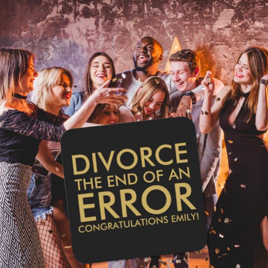 Divorce Celebration Coaster | End of an Error Vierkante Kartonnen Onderzetter