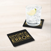 Divorce Celebration Coaster | End of an Error Vierkante Kartonnen Onderzetter (Insitu)