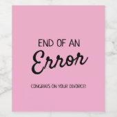 Divorce Étiquette de vin (Étiquettes simples)