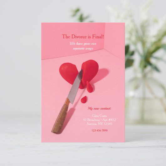 Divorce Faire-part (Debout devant)