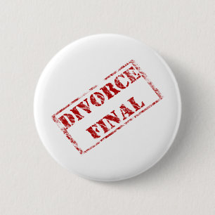Divorce Final Stamp Ronde Button 5,7 Cm