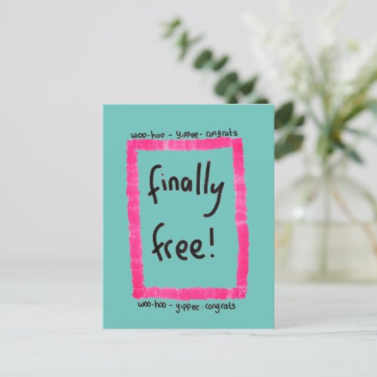 Divorce Gefeliciteerd Briefkaart (Staand voorkant)