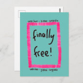 Divorce Gefeliciteerd Briefkaart (Voorkant / Achterkant)