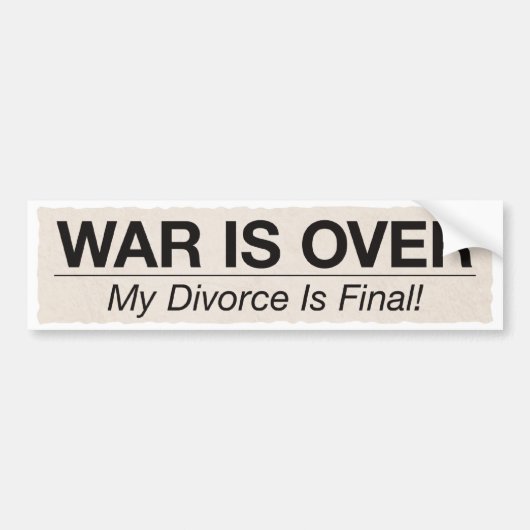 Divorce is finaal bumpersticker (Voorkant)