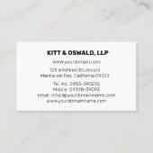 Divorce Lawyer Clean & minimalist Visitekaartje (Achterkant)