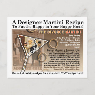 Divorce Martini Recipe Briefkaart