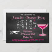 Divorce Party-alkboard Kaart (Achterkant)