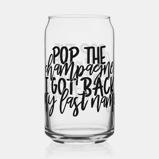 Divorce Party | Black and Gold Pop the Champagne (Verso)