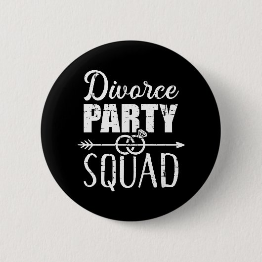 Divorce party squad ronde button 5,7 cm (Voorkant)