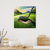 Divot King - Golf Art Print (Keuken)
