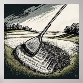 Divot King - Golf Art Print