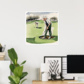 Divot Trouble - Golfprint Poster (Thuiskantoor)